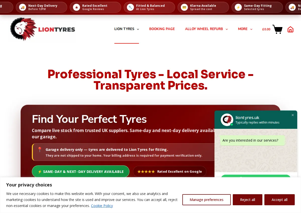 Store homepage