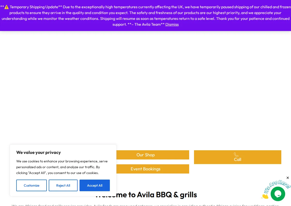 Store homepage