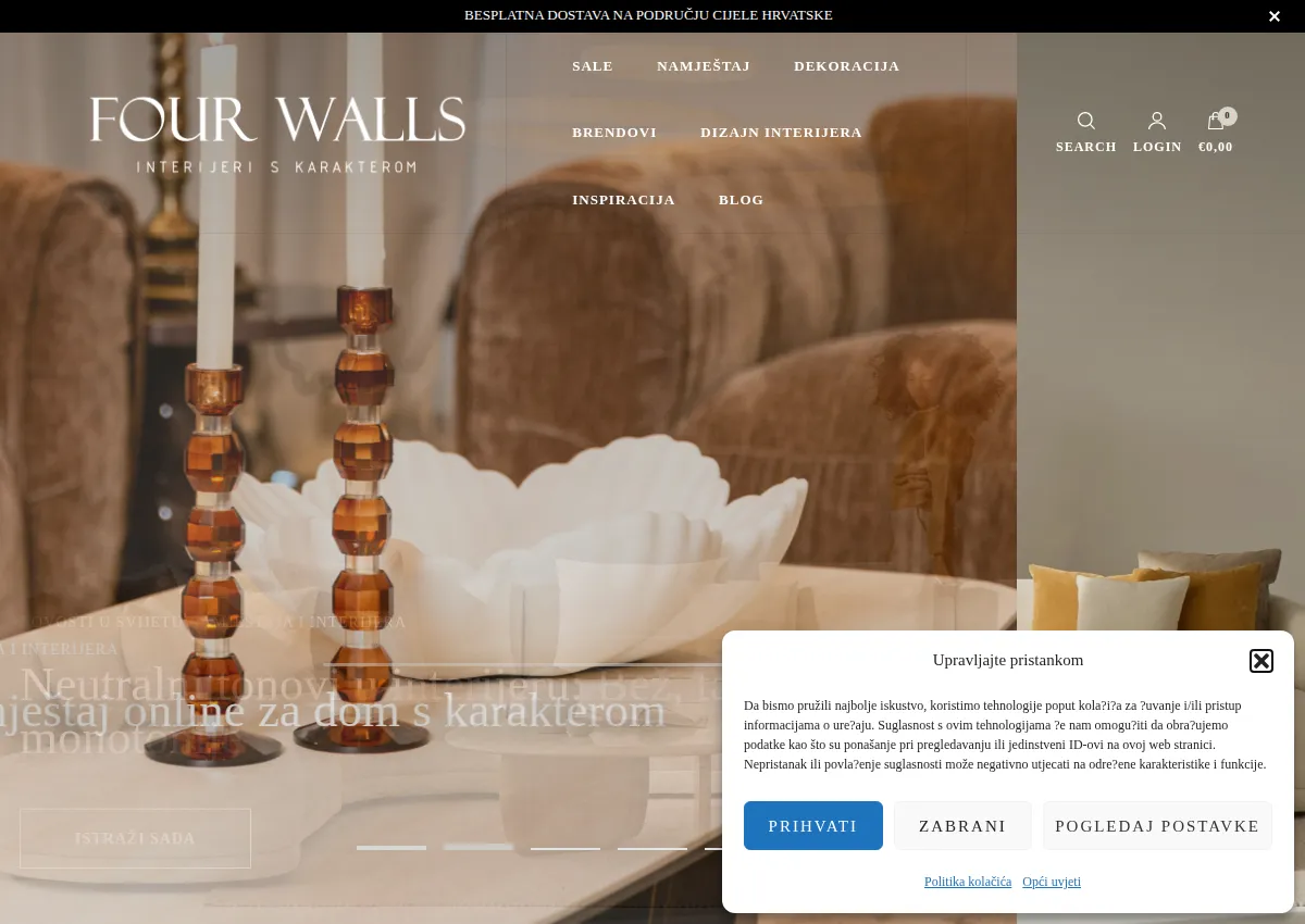 Store homepage