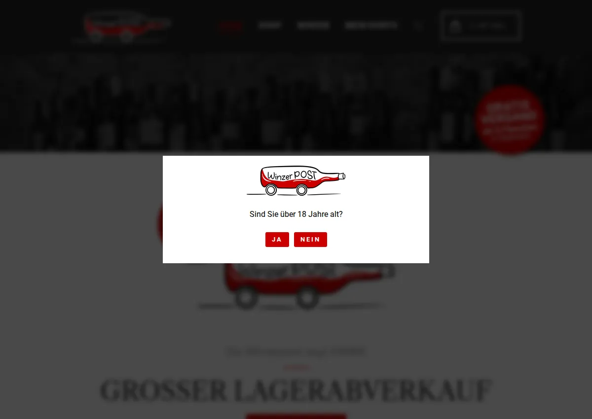 Store homepage