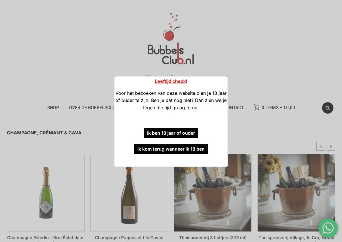 Store homepage