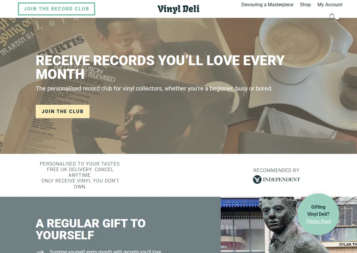 Store homepage