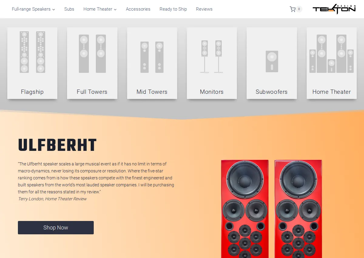 Store homepage
