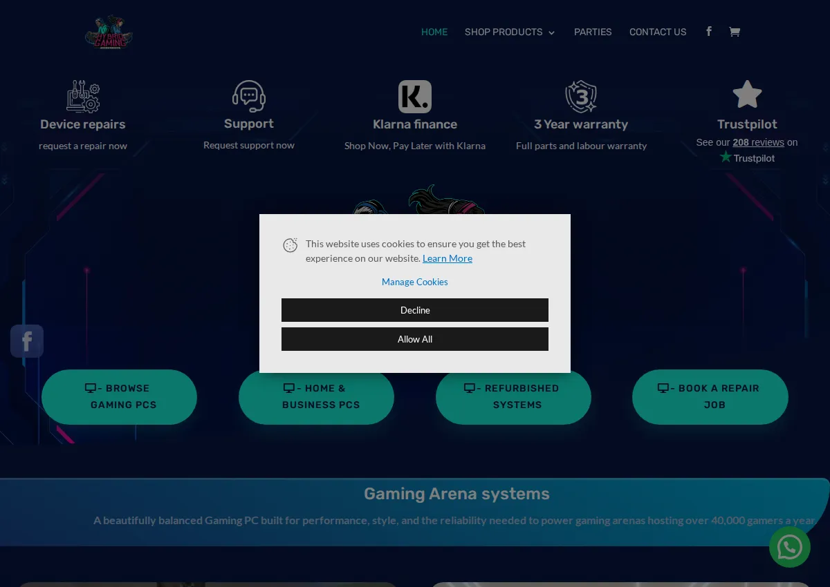 Store homepage