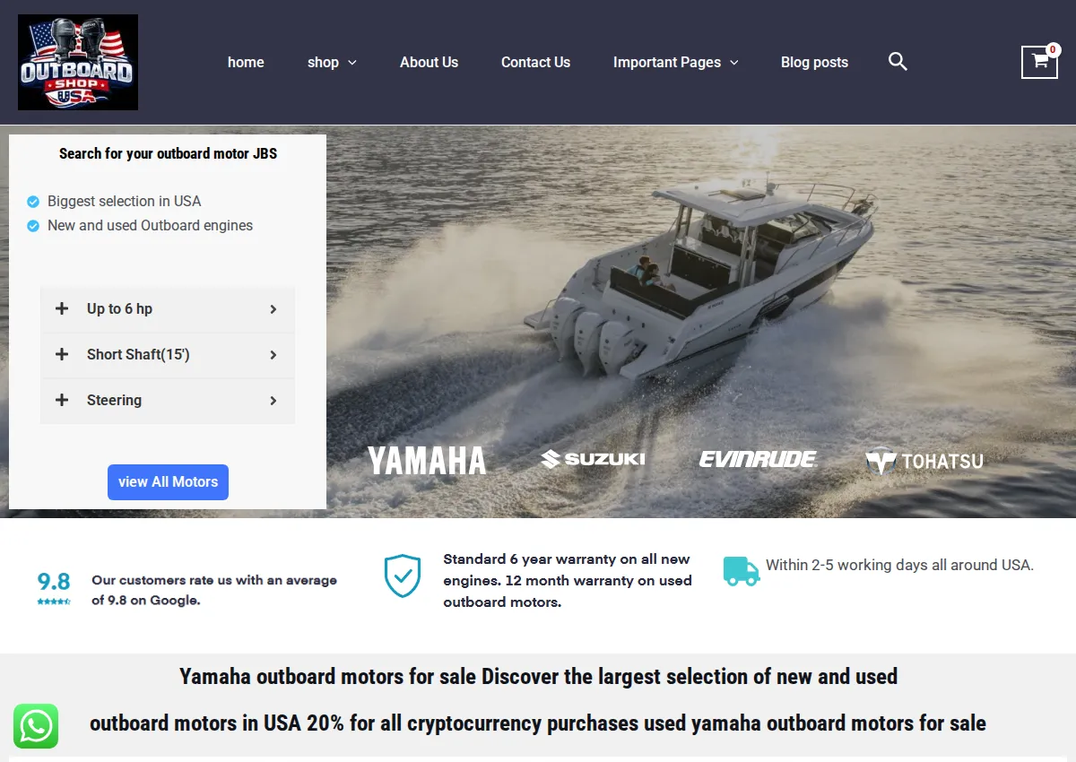 Store homepage