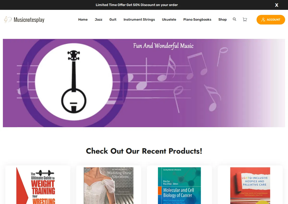 Store homepage