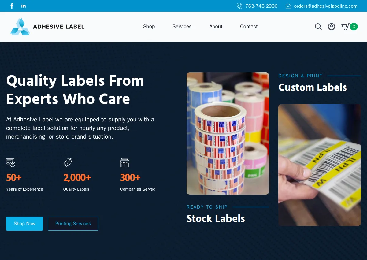 Store homepage