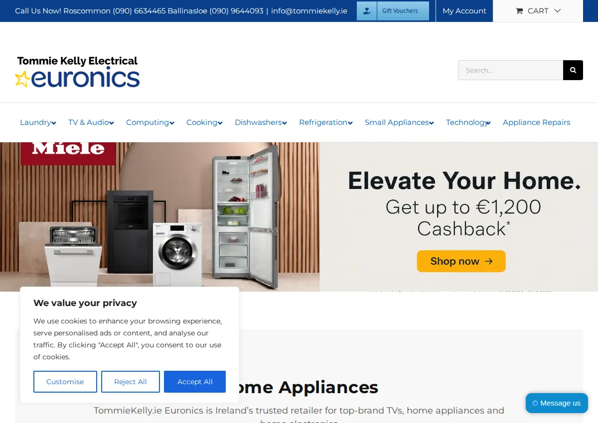 Store homepage
