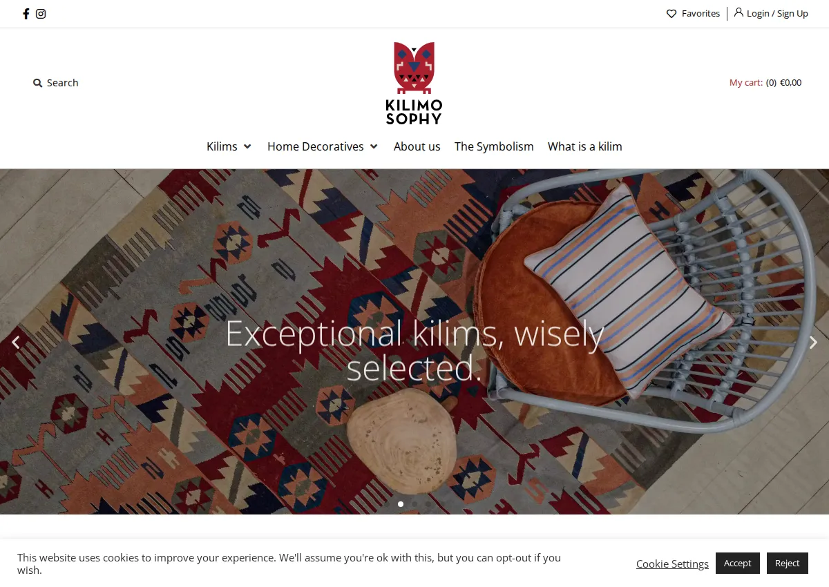 Store homepage