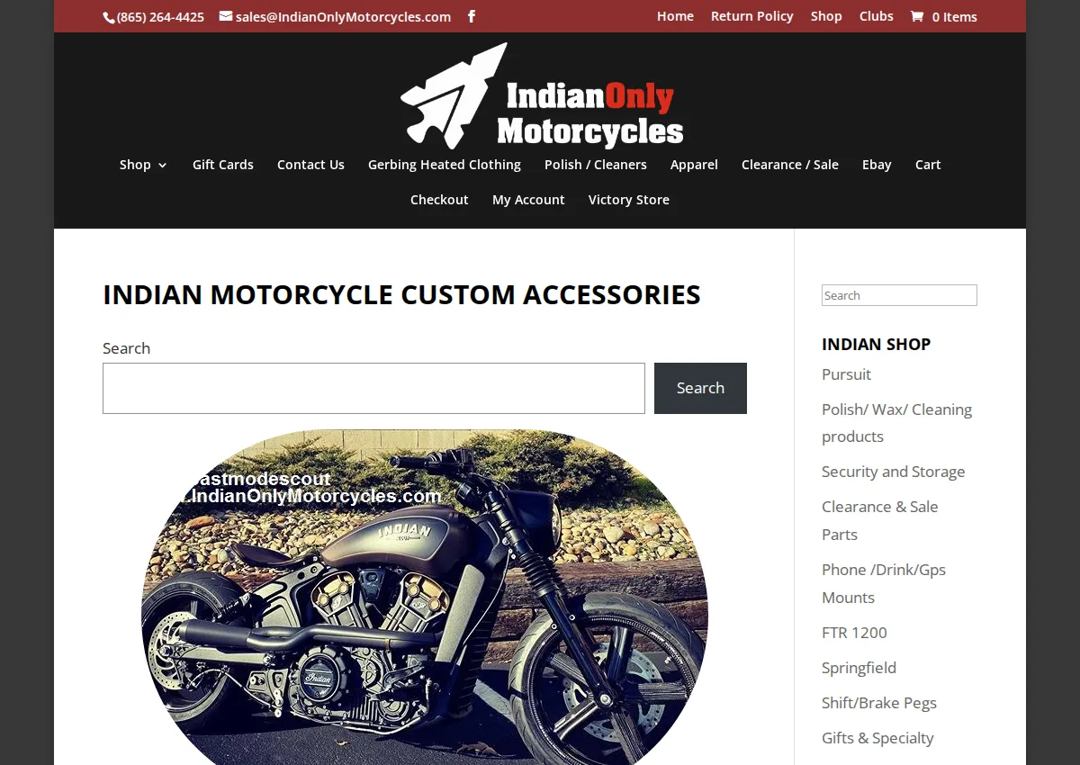 Store homepage