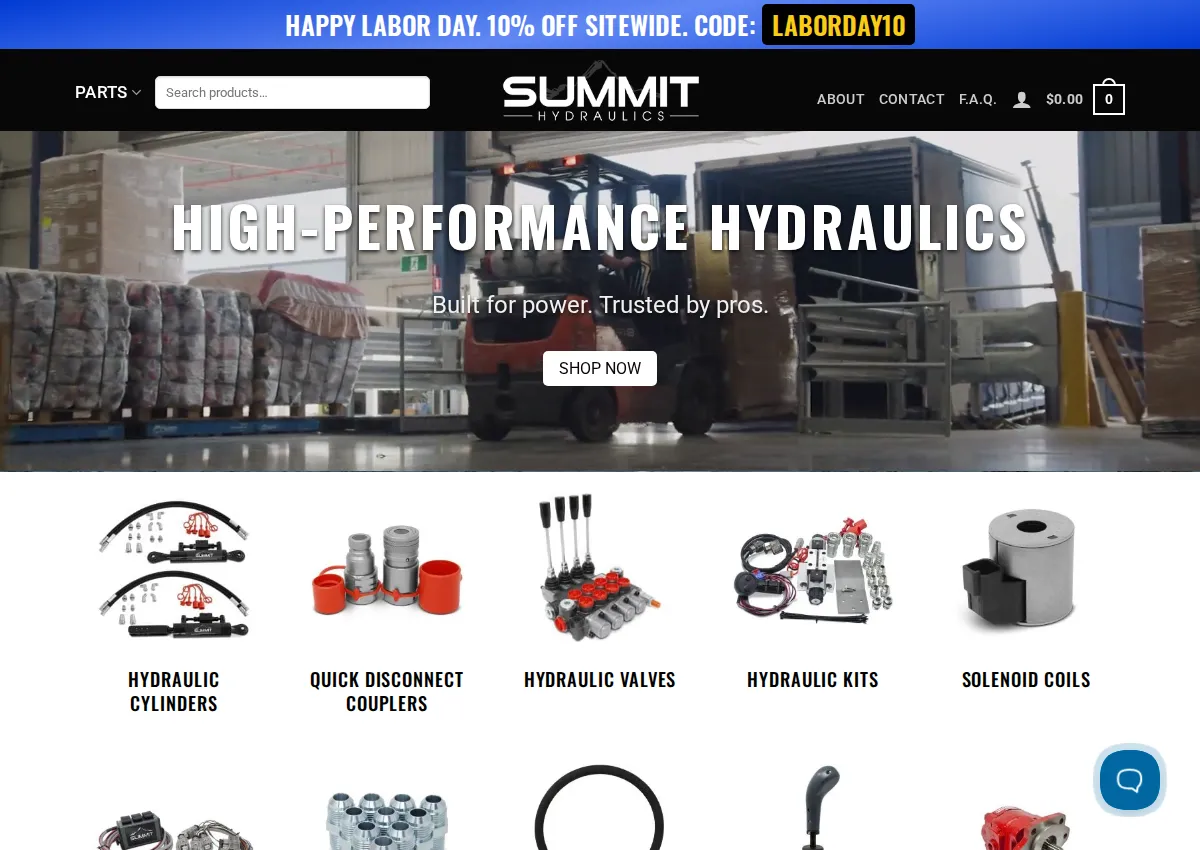 Store homepage