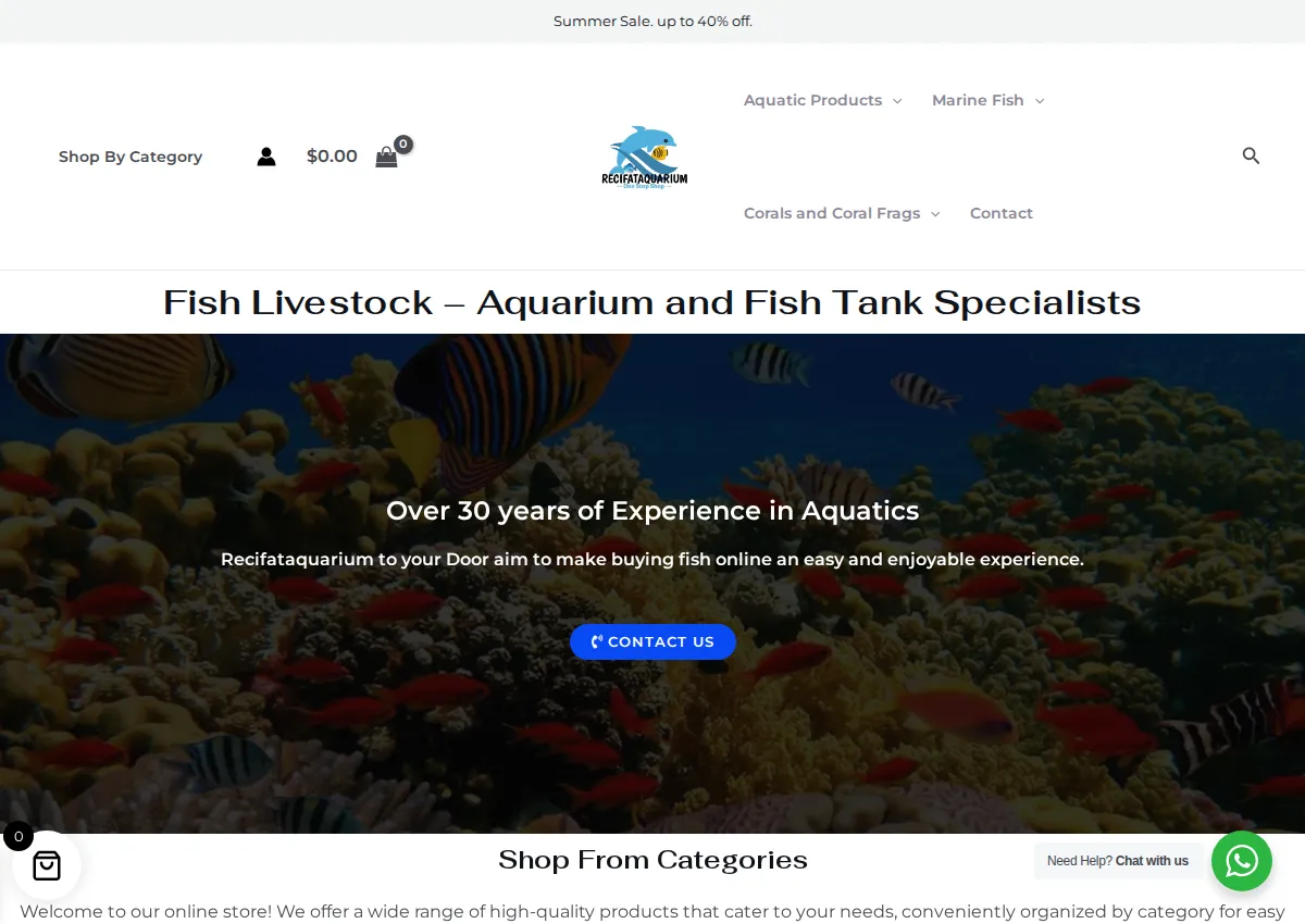 Store homepage