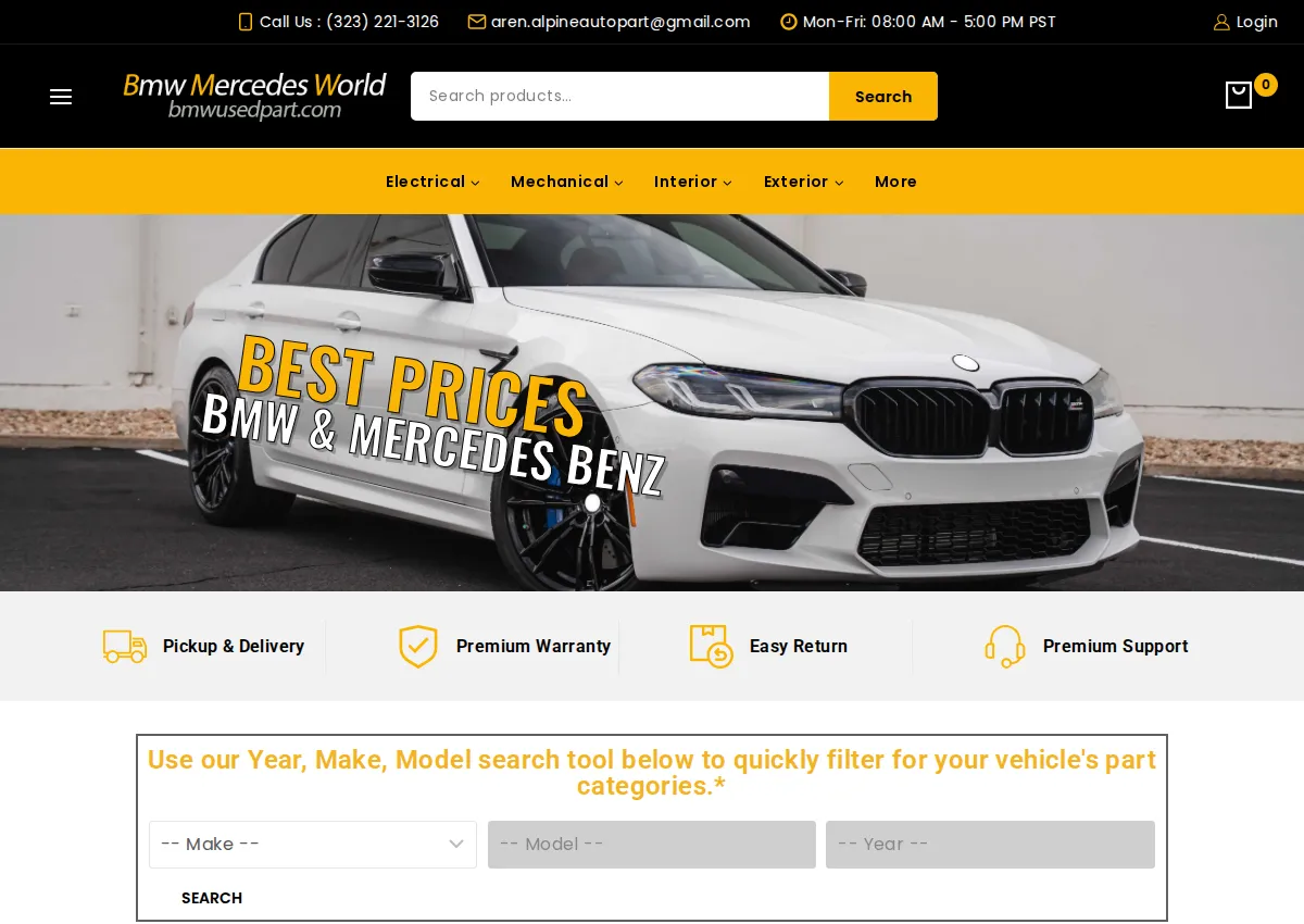 Store homepage