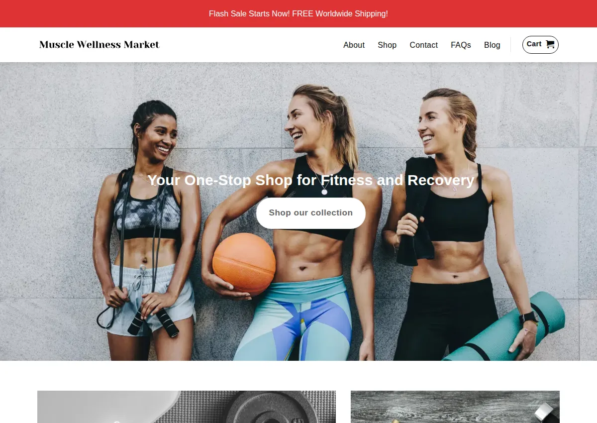 Store homepage