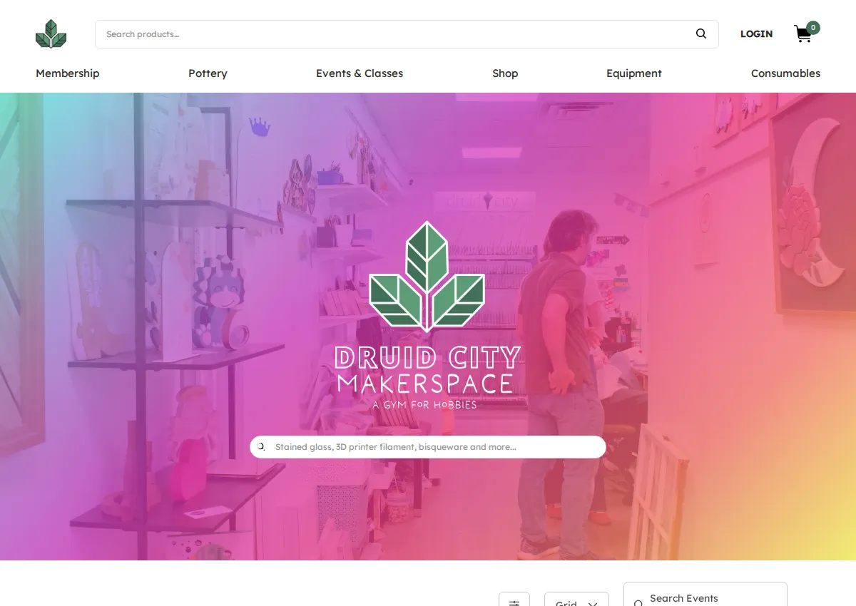Store homepage