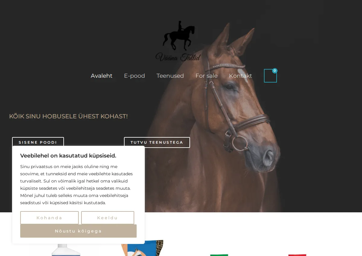 Store homepage
