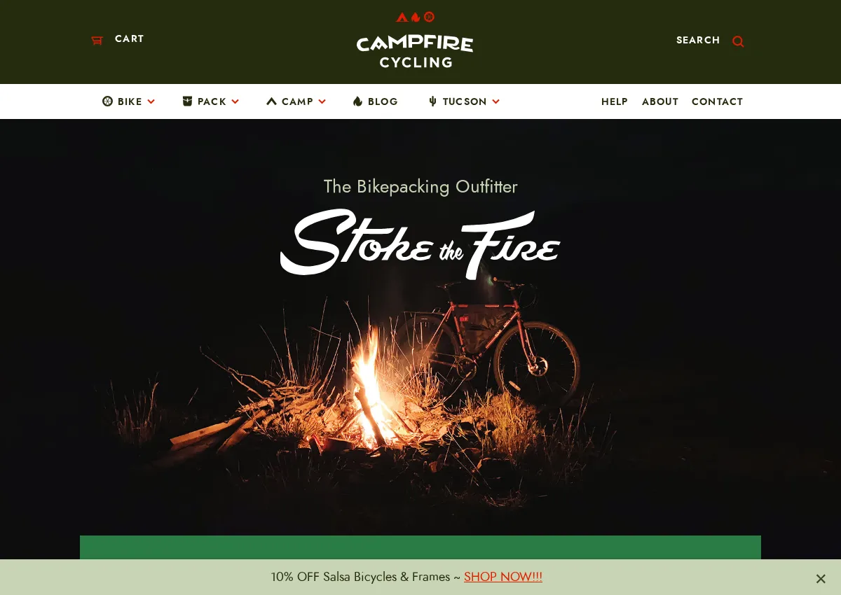 Store homepage