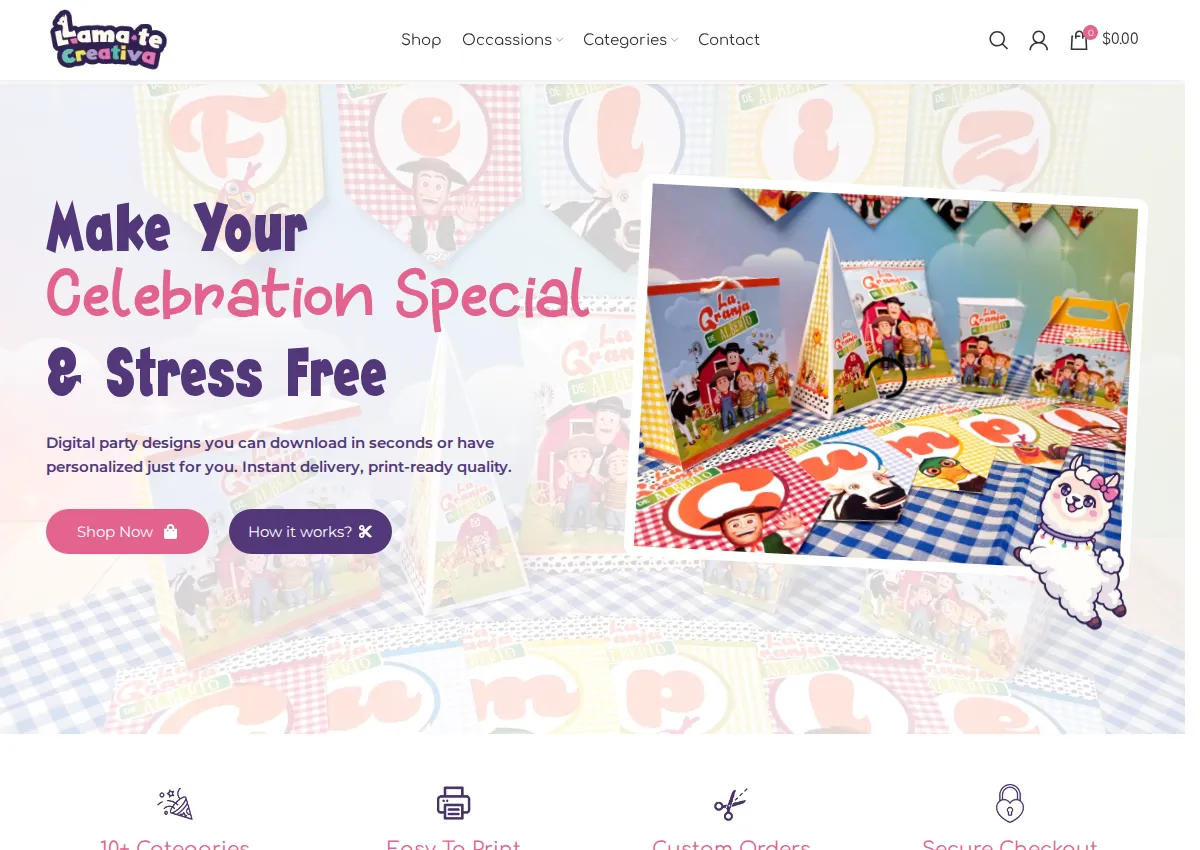 Store homepage