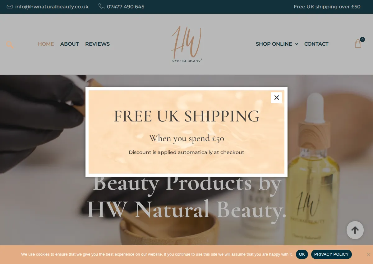 Store homepage