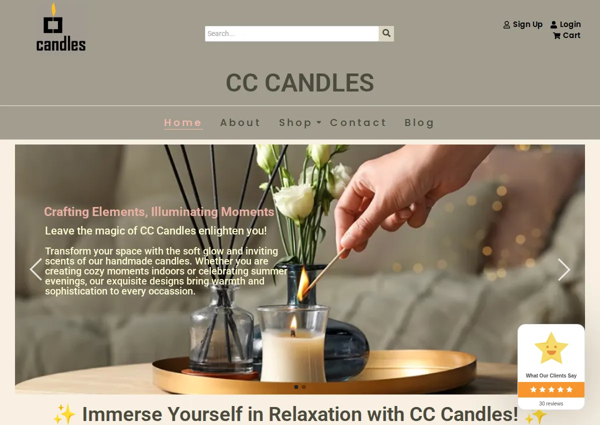 Store homepage