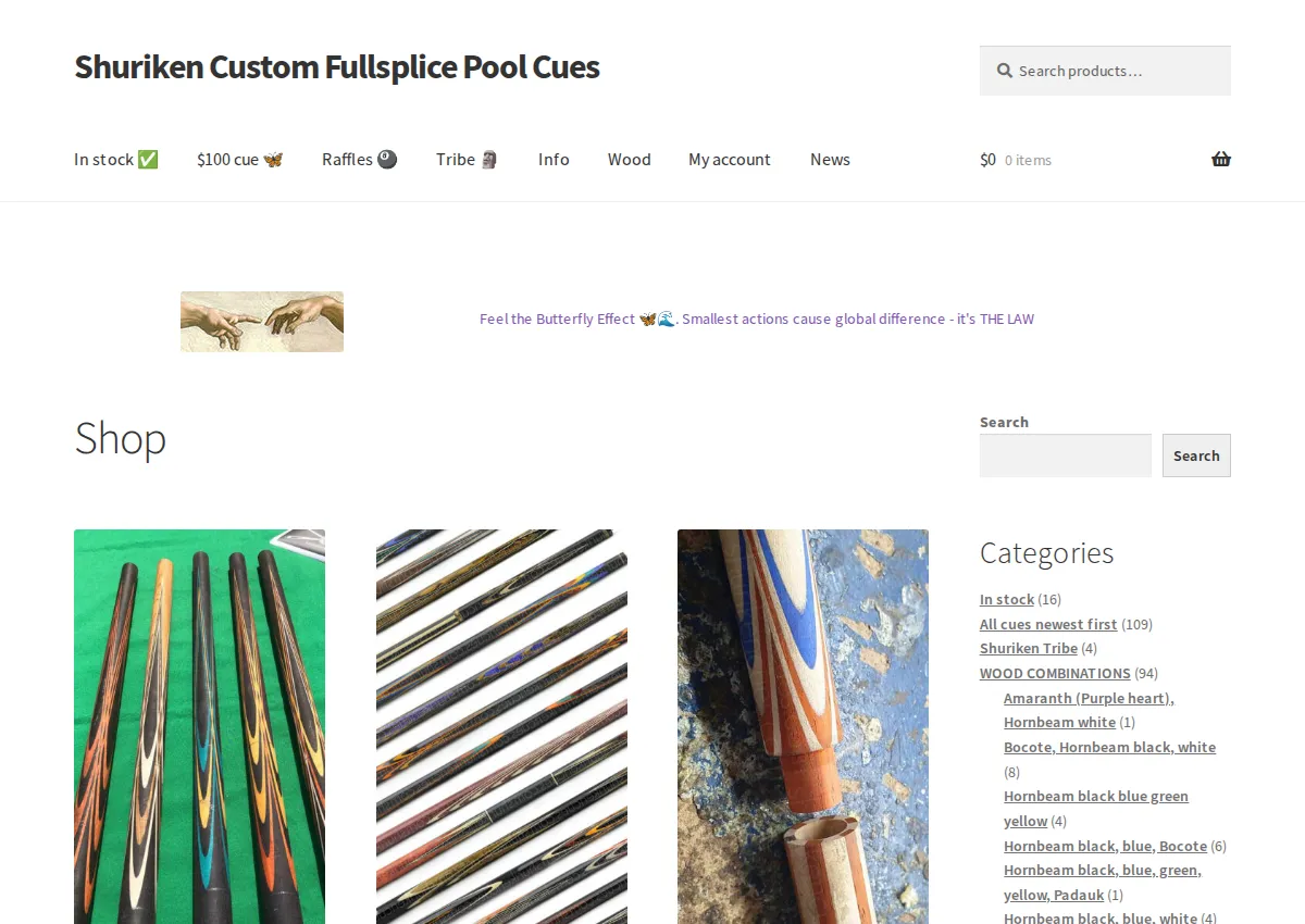 Store homepage
