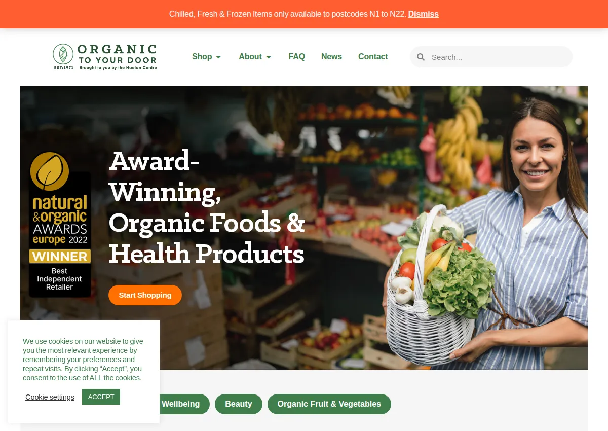 Store homepage