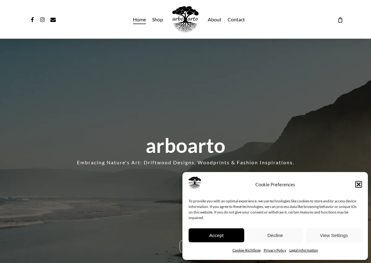 Store homepage