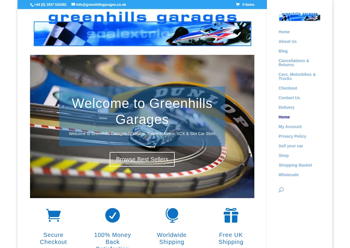 Store homepage