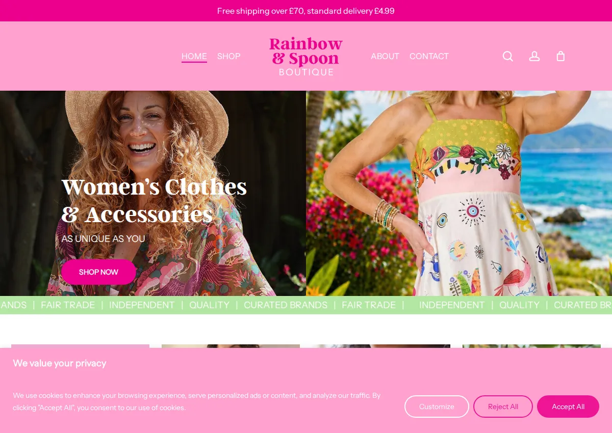 Store homepage