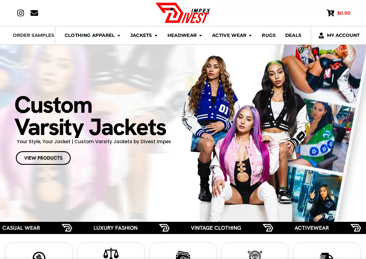 Store homepage