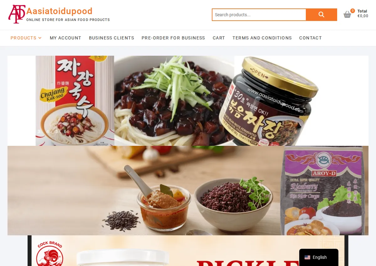 Store homepage