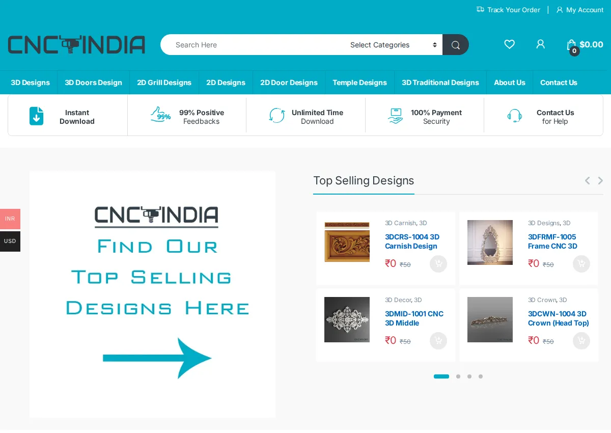 Store homepage