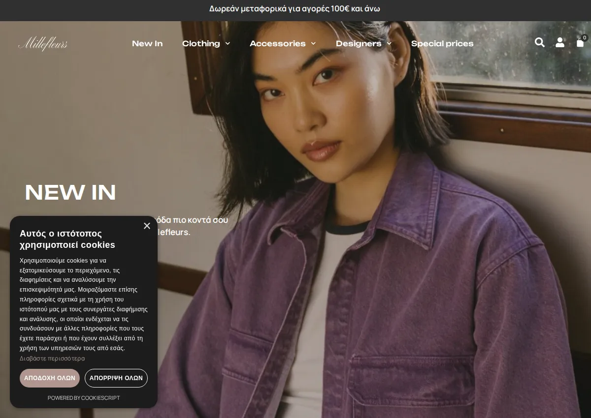 Store homepage