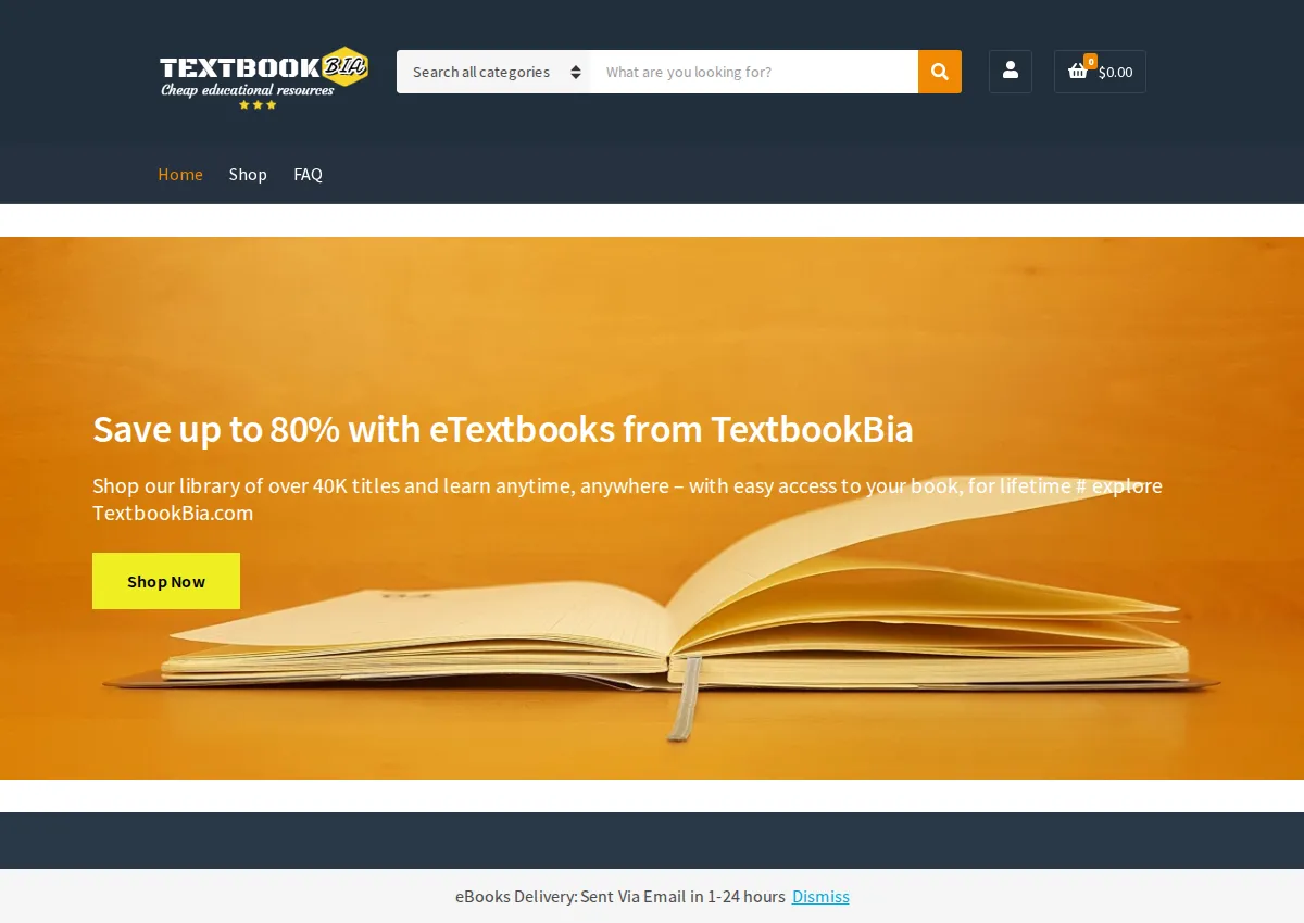 Store homepage
