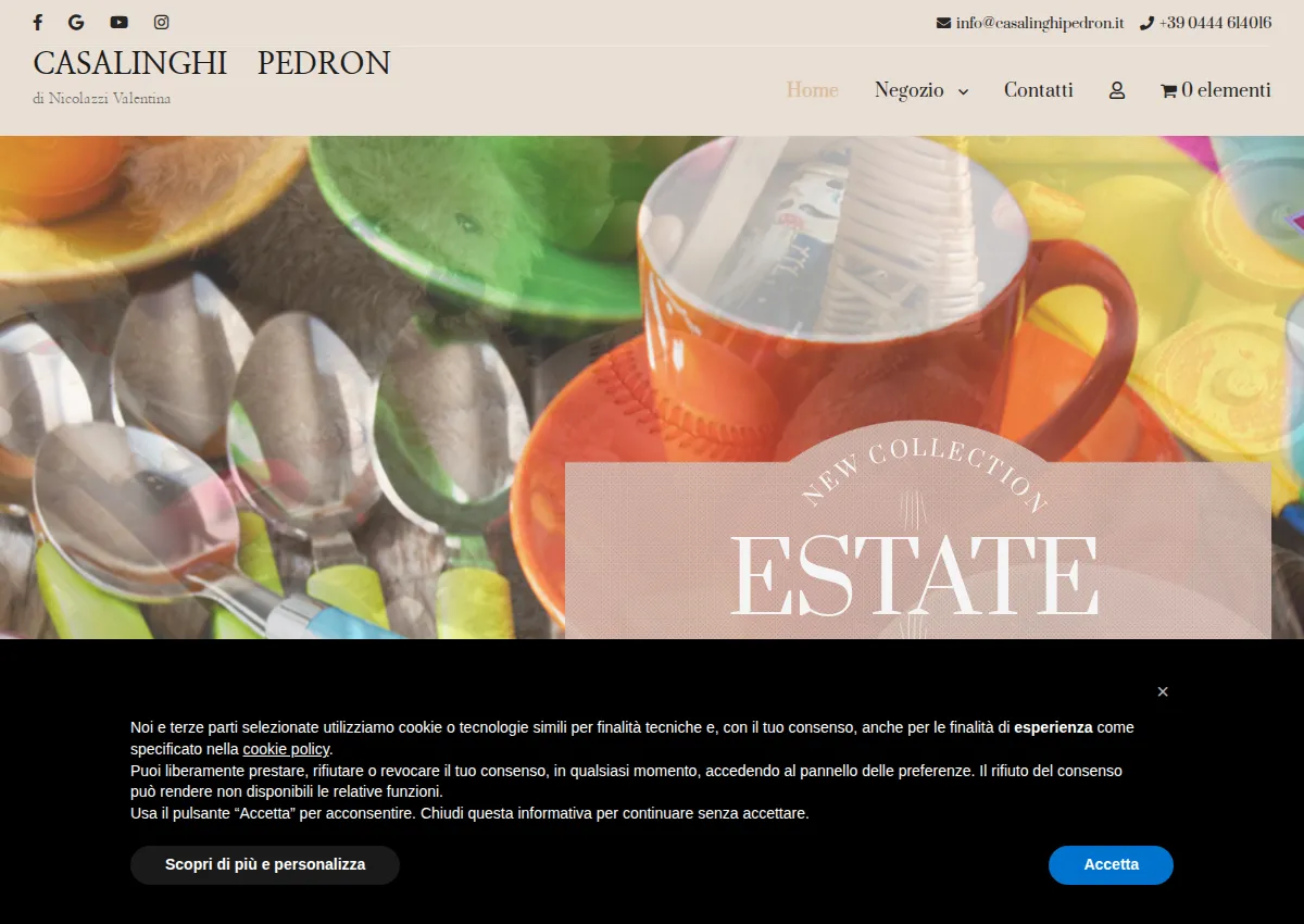 Store homepage