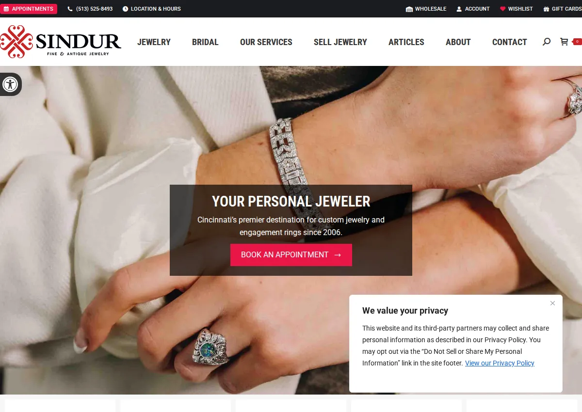 Store homepage