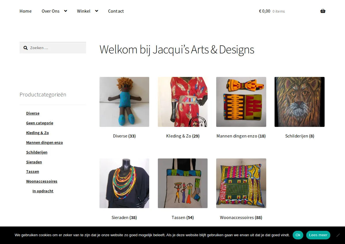 Store homepage