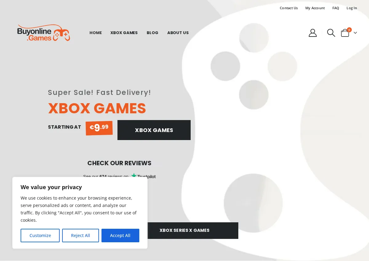 Store homepage