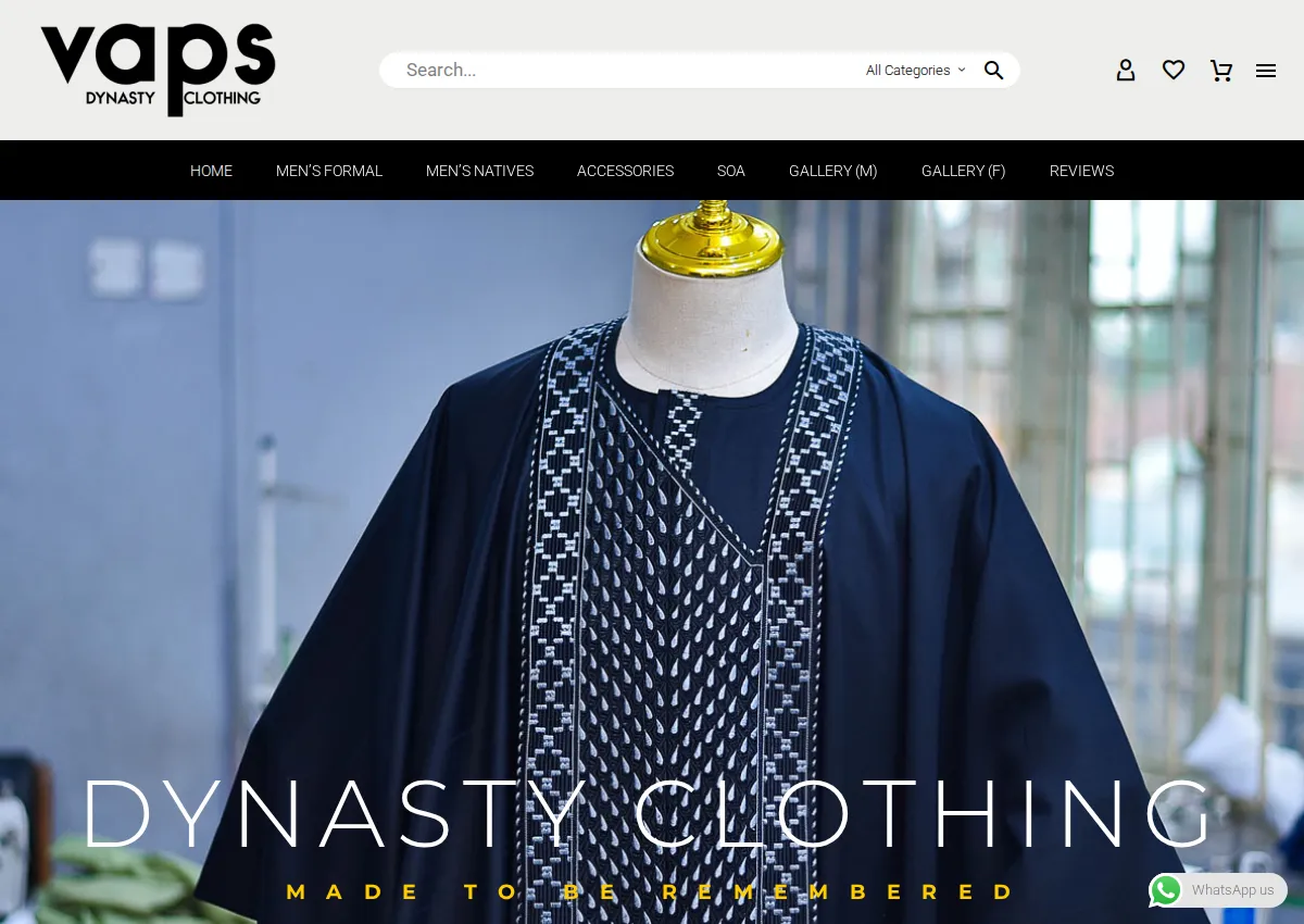 Store homepage
