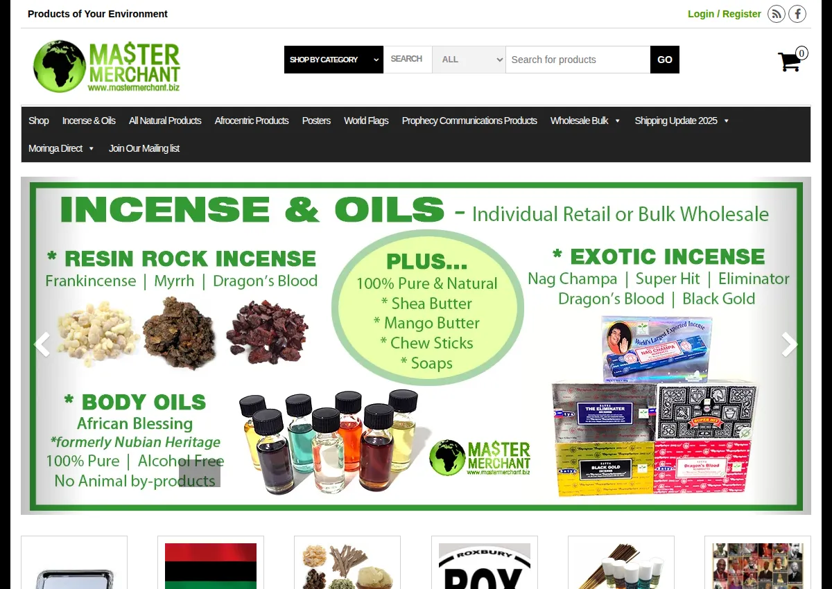 Store homepage