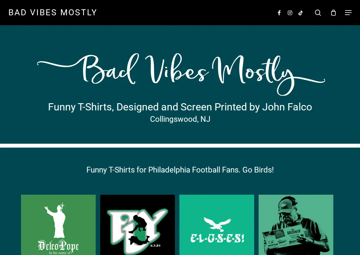 Store homepage