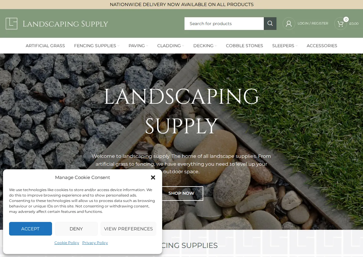 Store homepage