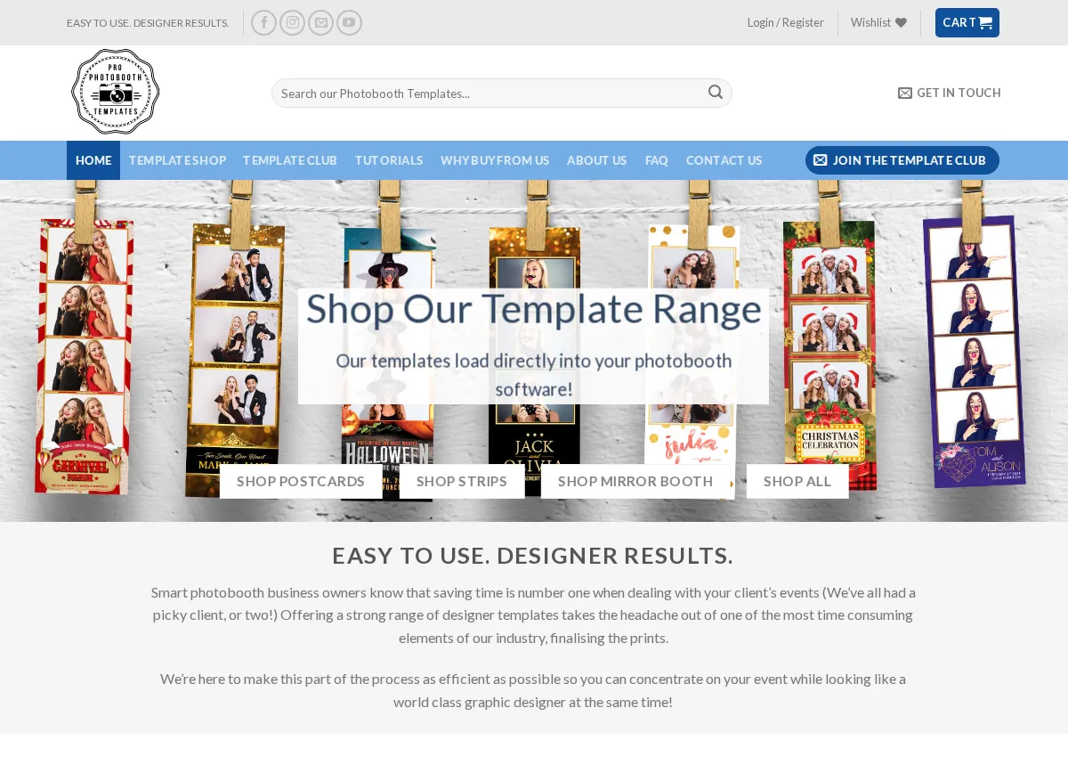 Store homepage