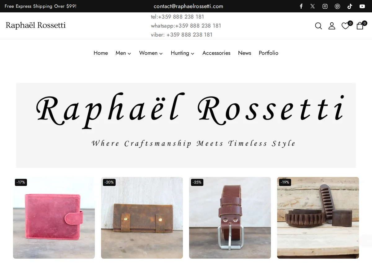 Store homepage