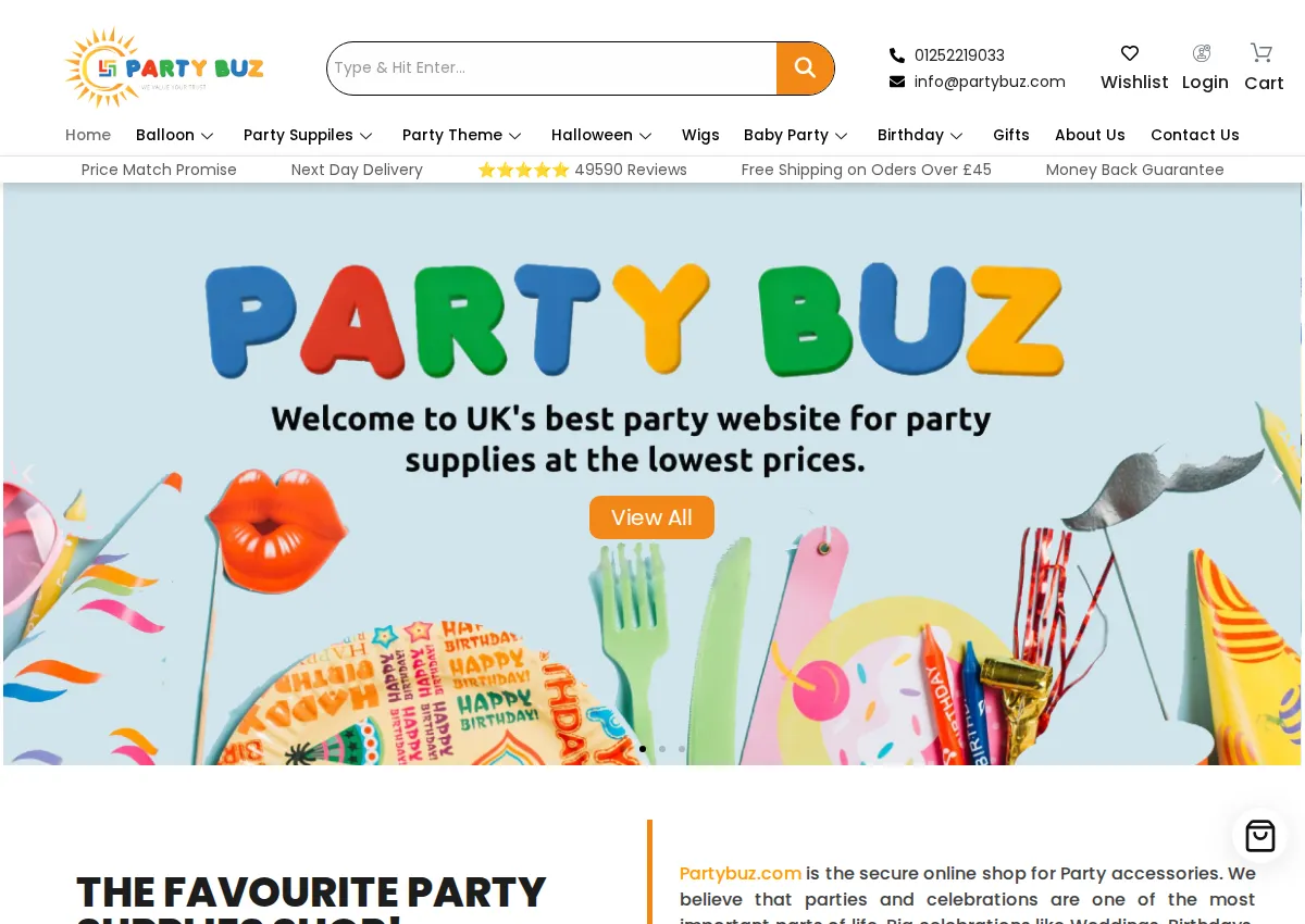 Store homepage