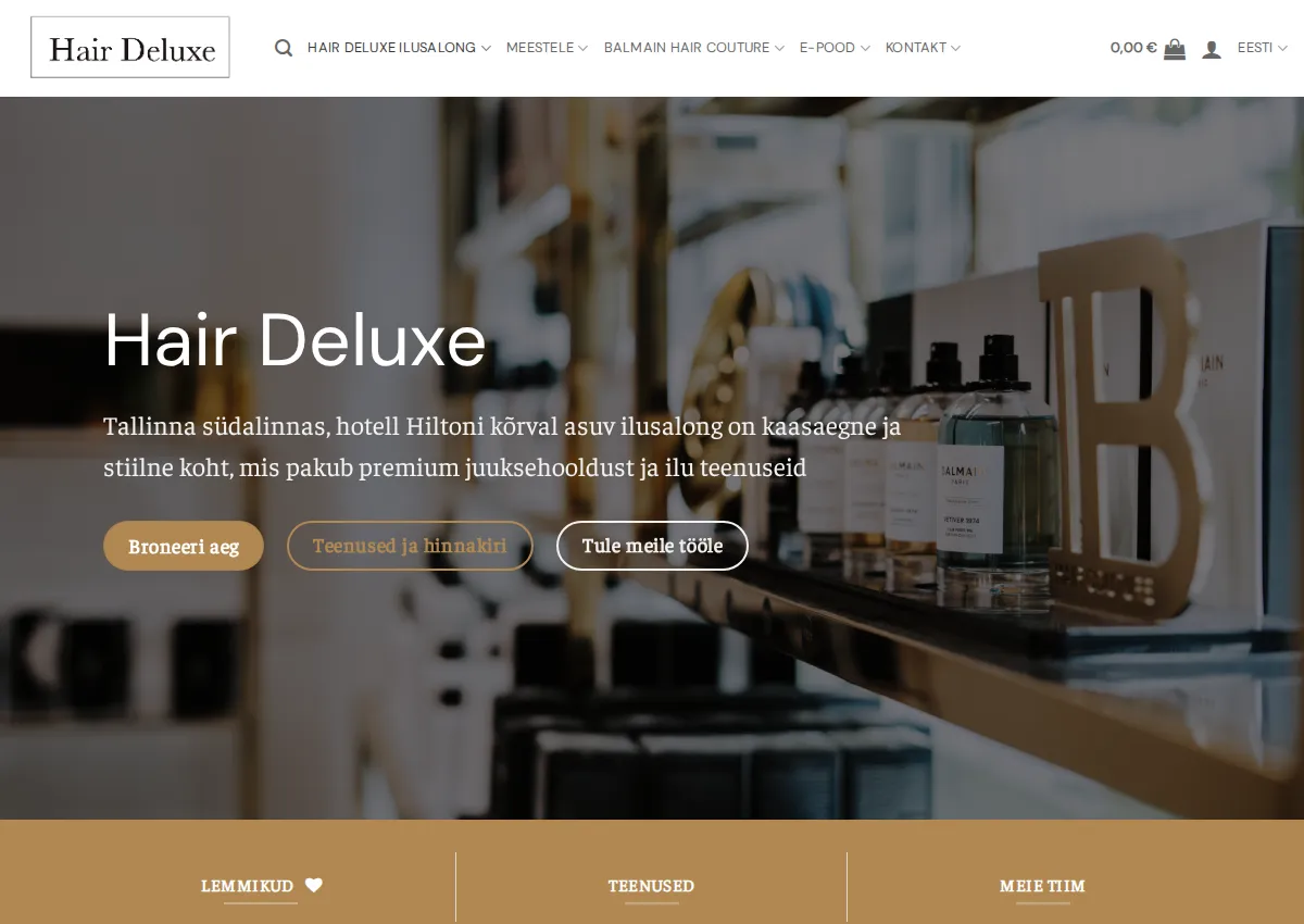 Store homepage