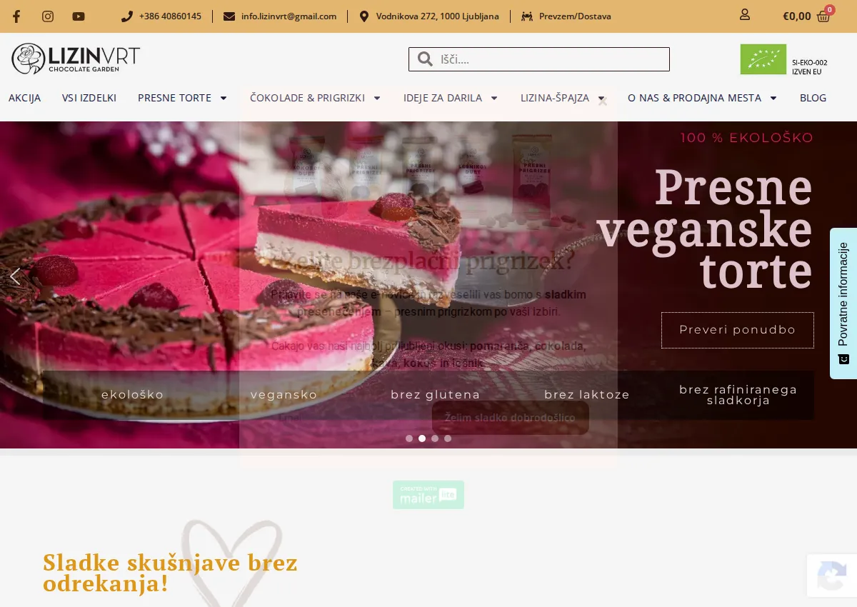 Store homepage