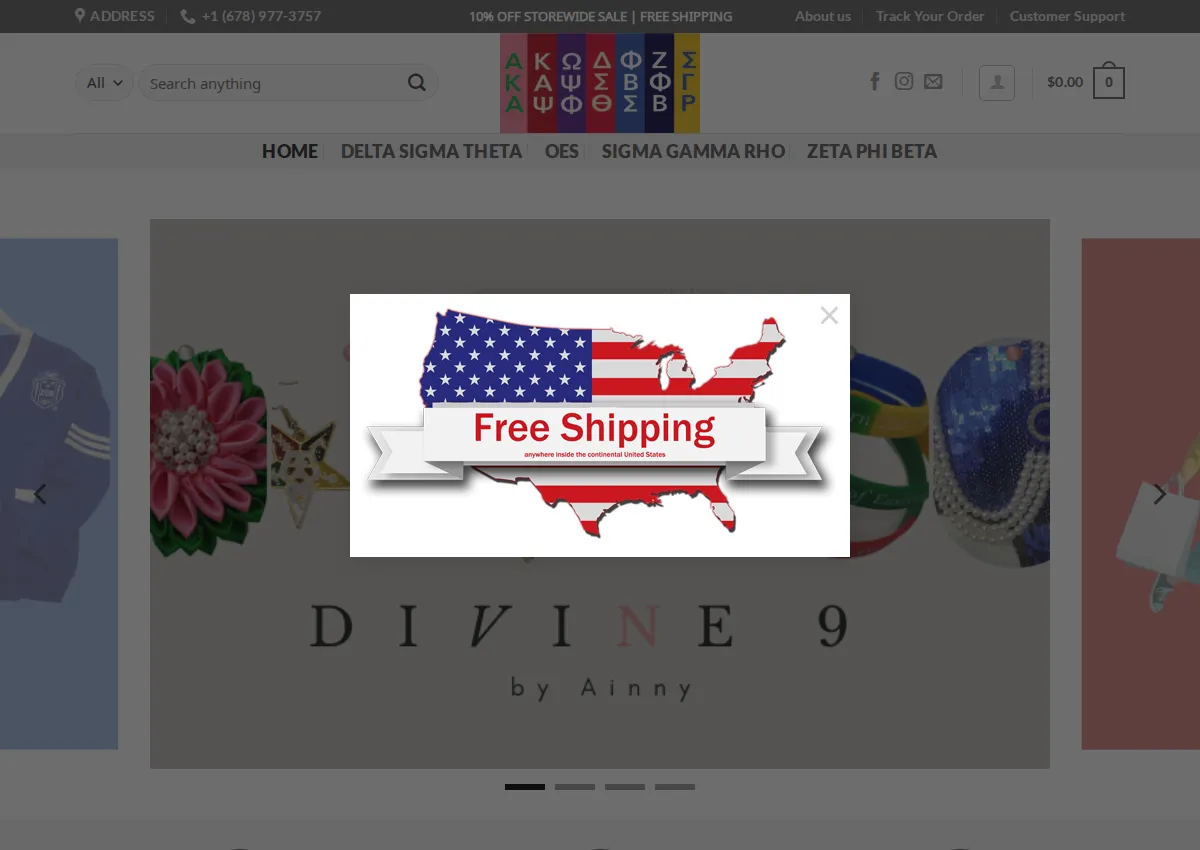 Store homepage
