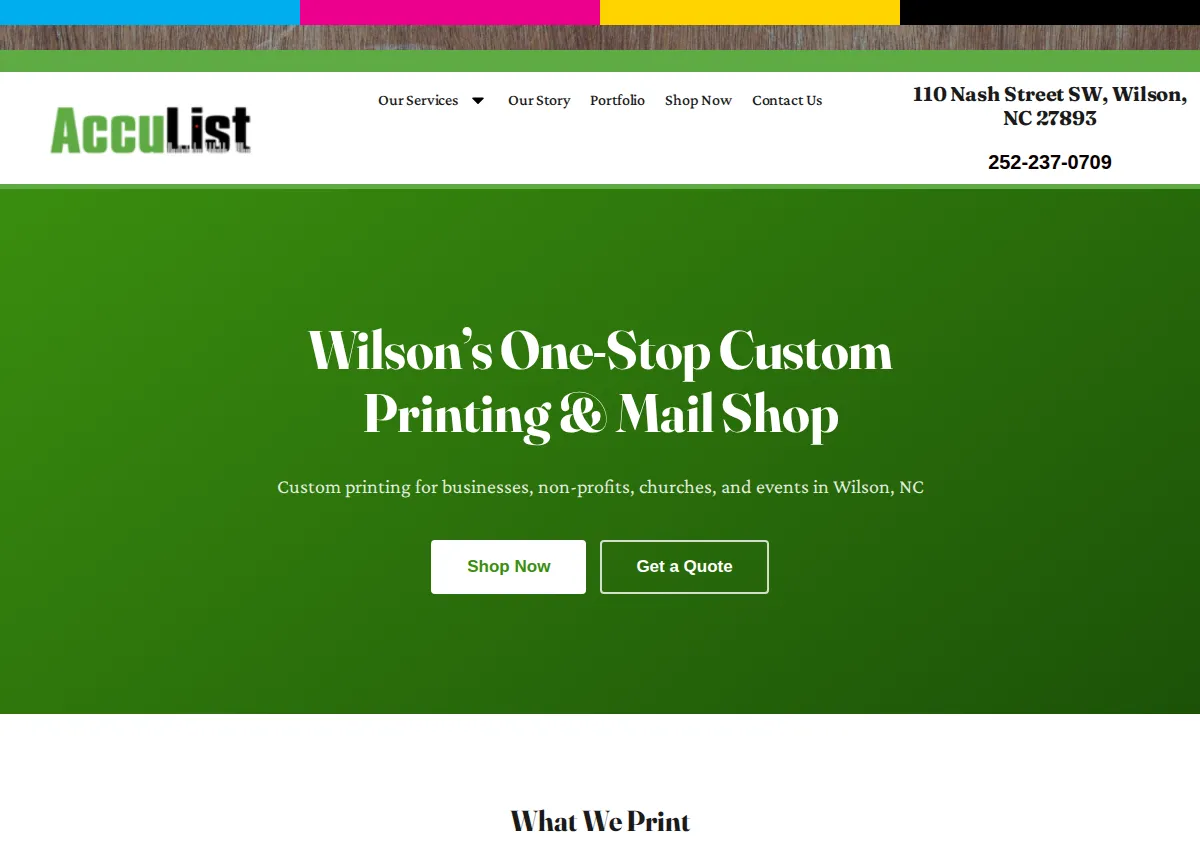 Store homepage