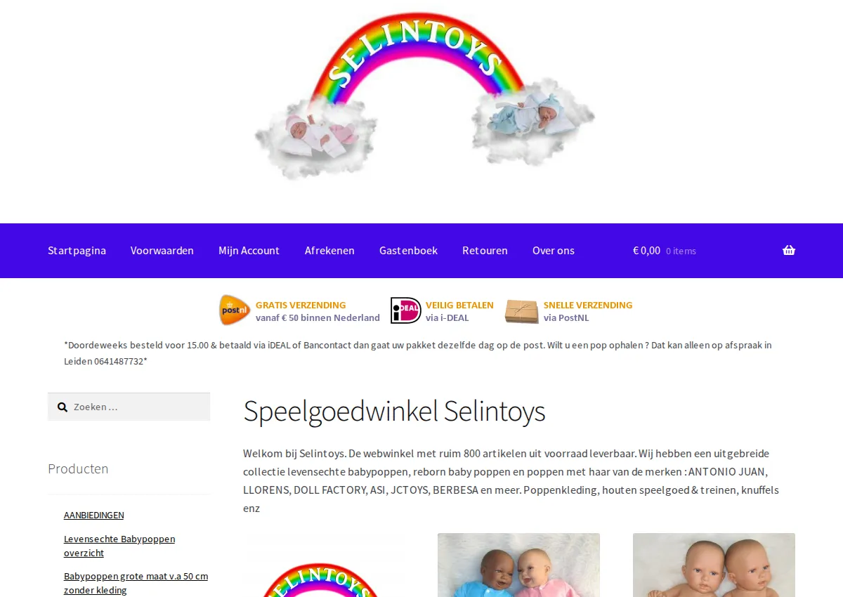 Store homepage